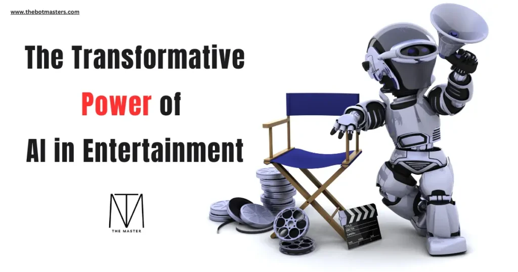 AI in Entertainment - A futuristic robot actor performing on stage